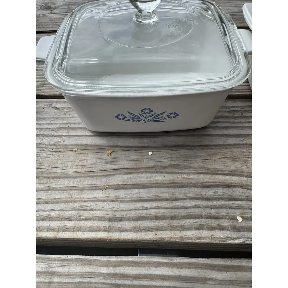 Vintage Corning Ware Blue Cornflower Casserole Set A-3-B & P-2-B w/Lids